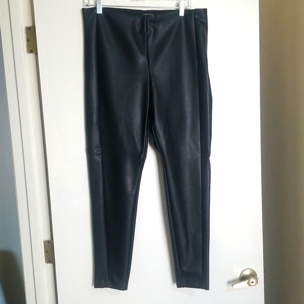 Banana Republic Black faux leather Jean's size 12